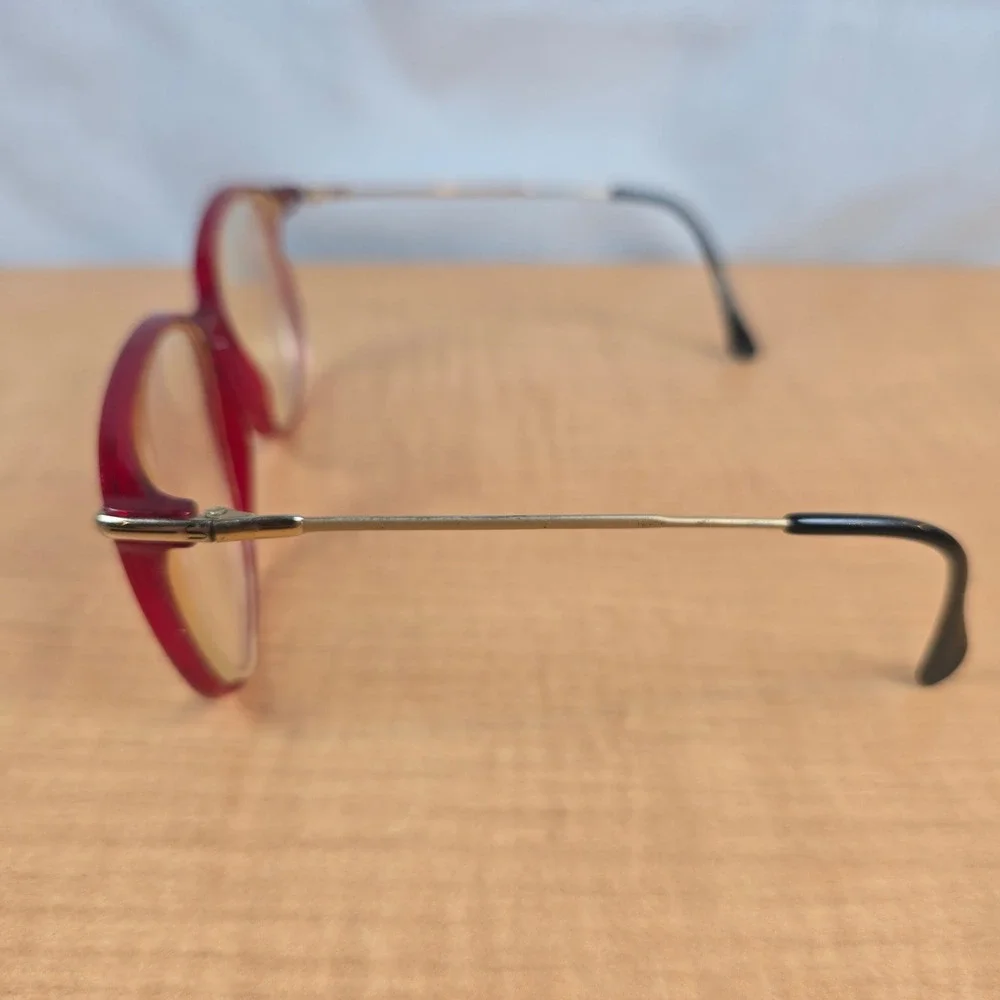 Red Rimmed Eye Glasses Frames Vintage